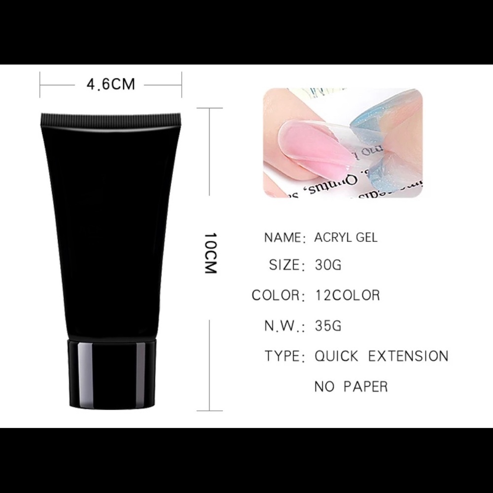 Polygel Nail Kit - Milk White - UV Led Lamp - Picture 8 of 14